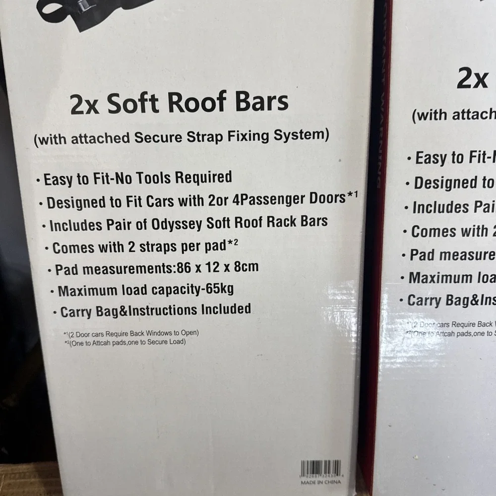 Padded Roof Rack‎ Pads, Premium for Canoes, Paddle Boards & Surfboards, Luggage